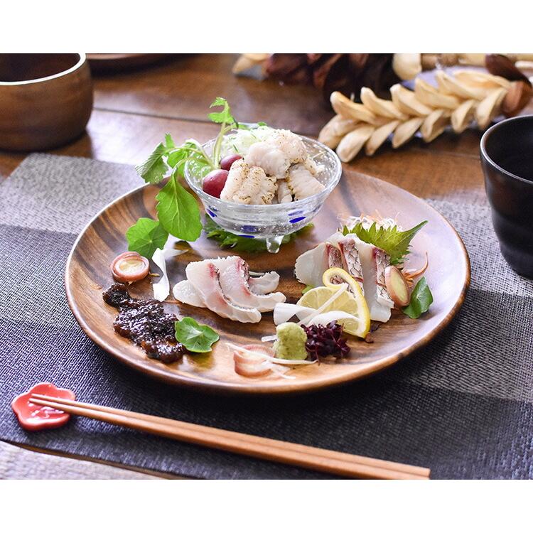不二貿易（Fuji Boeki） アカシア 食器 【ラウンドトレイXL】 W25.4cm