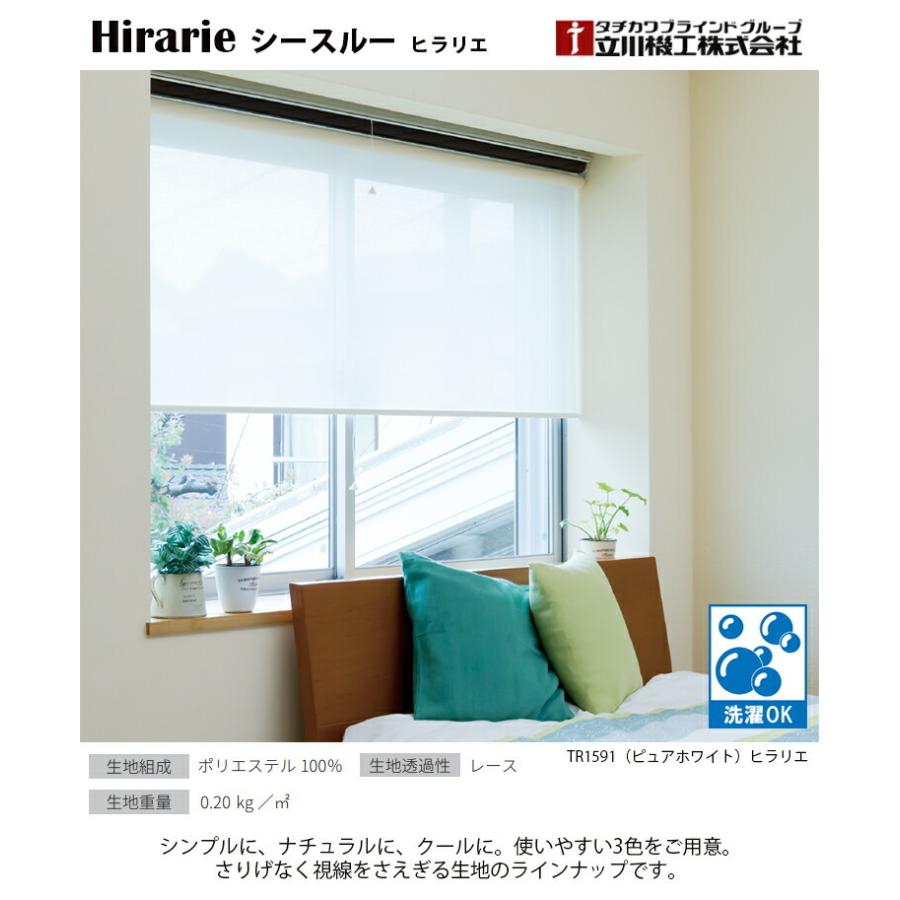 立川機工 ロールスクリーン ヒラリエ 3色 シースルー （幅25〜200cm 高