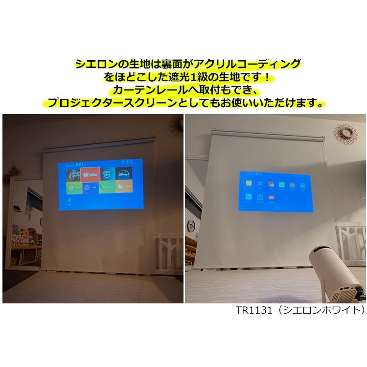 立川機工 ロールスクリーン シエロン 遮光1級 6色 オーダーサイズ（幅