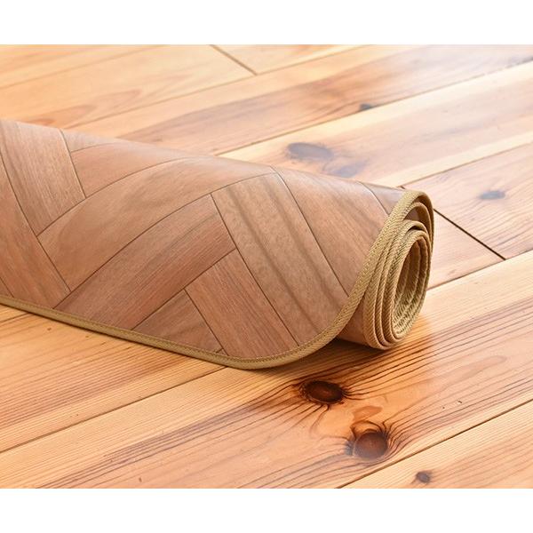 ダイニングラグ 木目 撥水 ヘリンボーン 約1cm 260cm E26 1色 日本製 ダイニングラグ 防水 クッションフロア はっ水 撥水水 北欧 Scr Hbone 003 Soraciel 通販 Yahoo ショッピング