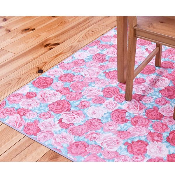 ダイニングラグ 撥水 ローズ 約1cm 300cm 126 レッド 花柄 日本製 ダイニングラグ 抗菌ラグ クッションフロア 防水 大きめ ダイニングラグ Scr Rose 004 Soraciel 通販 Yahoo ショッピング
