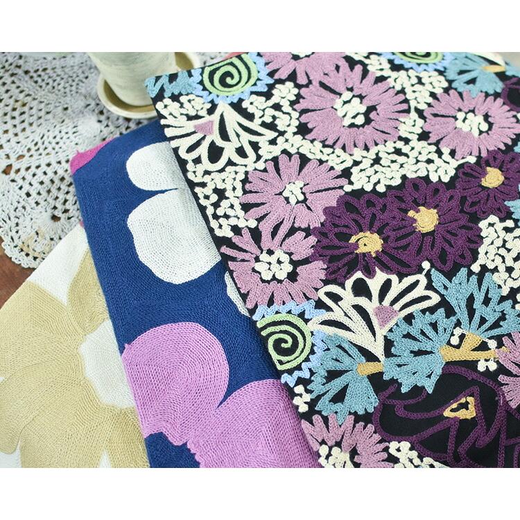 Sybilla（シビラ） クッションカバー 45×45cm Sybilla 刺繍 北欧 花柄