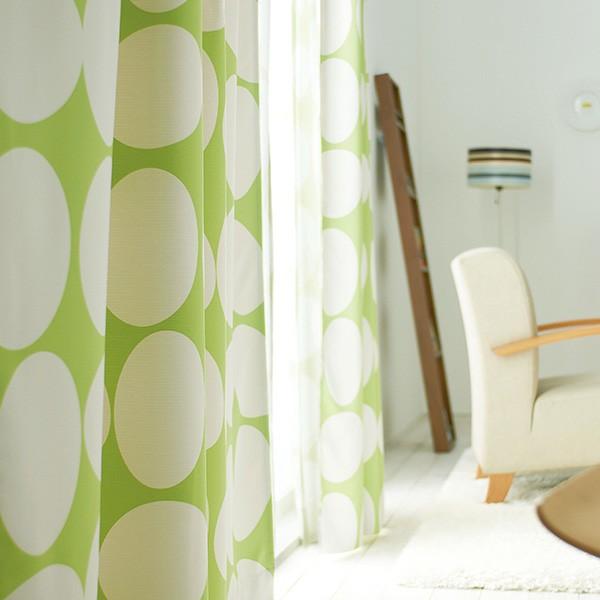 フィンレイソン 遮光カーテン ポップ 巾100 丈135cm 1枚入 グリーン K0195 ドット柄 ポップ Yes 5 703 001 Soraciel 通販 Yahoo ショッピング