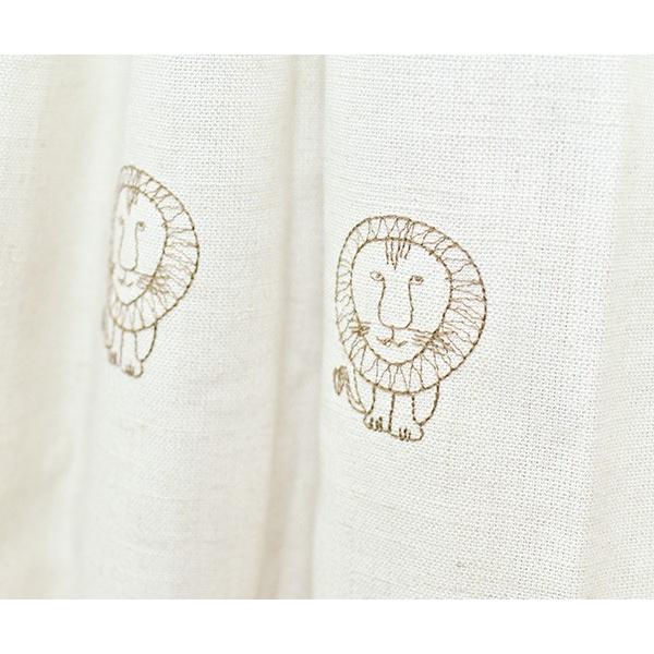 Lisa Larson（リサラーソン） カーテン ライオン（刺繍） 巾100×丈