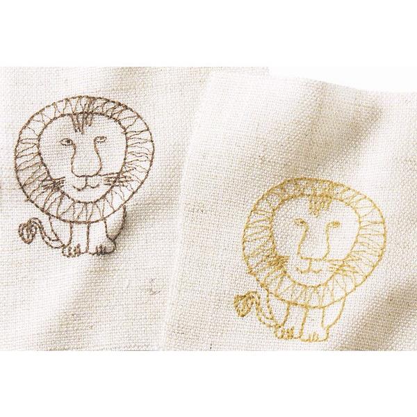 リサ・ラーソン　カーテン ライオン（刺繍） 巾100×丈225cm（1枚入） QL1002-20・QL1002-85 LISA LARSON 柄 モダン レトロ モダン 子供部屋　カーテン 麻　カ_5