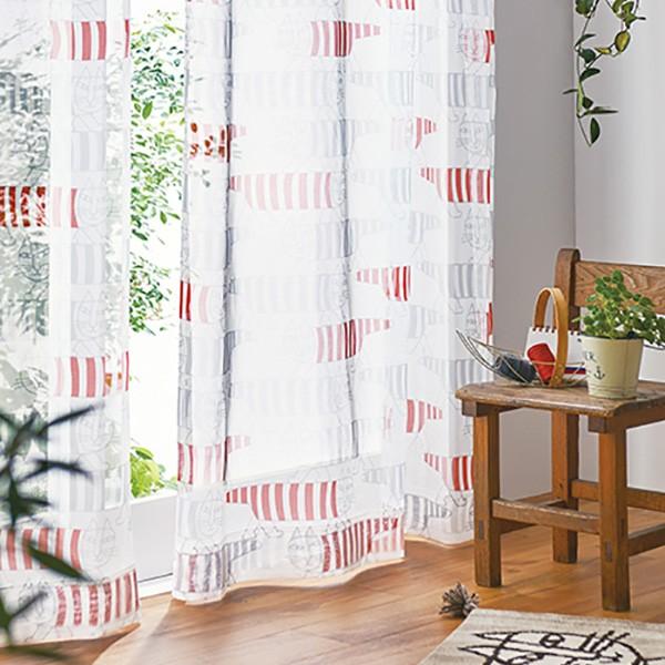 LISA LARSON マイキー レースカーテン100×176cm 定価2.8万 Lisa Larson（リサラーソン） レースカーテン マイキー（ボイルレース