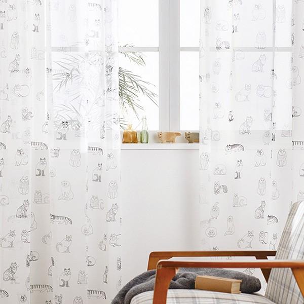 Lisa Larson（リサラーソン） レースカーテン スケッチ（ボイルレース