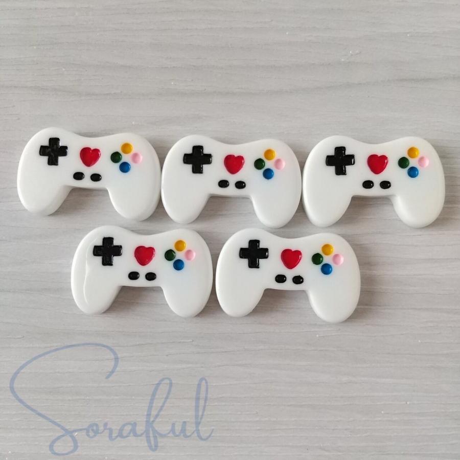 デコパーツ ゲームコントローラー 貼り付けパーツ 5個 D-0145