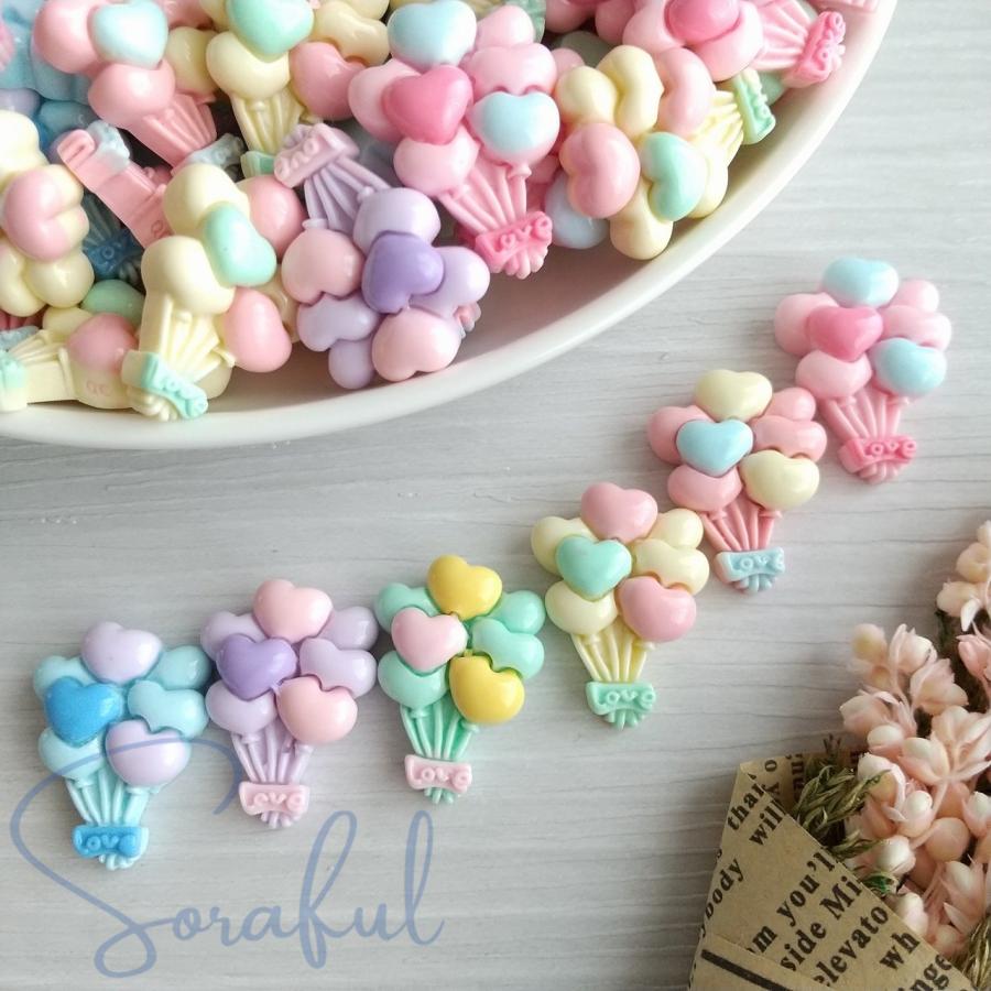 蓄光パーツ*風船*ネイルパーツ*ハート*バルーン 蓄光パーツ*風船*ネイルパーツ*ハート*バルーン ハート風船バルーン 10