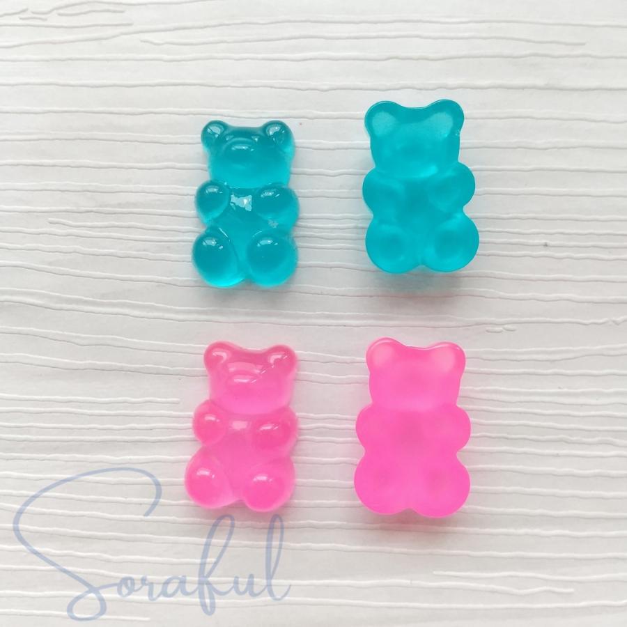 デコパーツ 小ぶりな蓄光くまちゃんグミ ミニ ガミーベア グミ