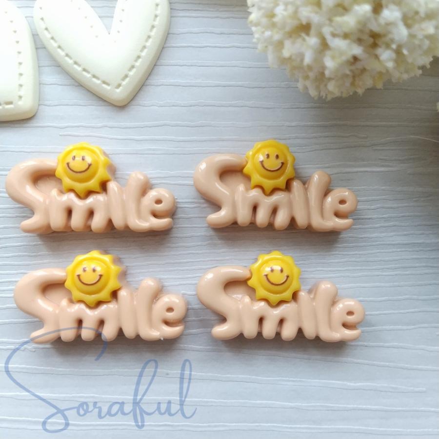 デコパーツ 文字プレート 空の仲間たち Cute Smile Nice Lucky Happy