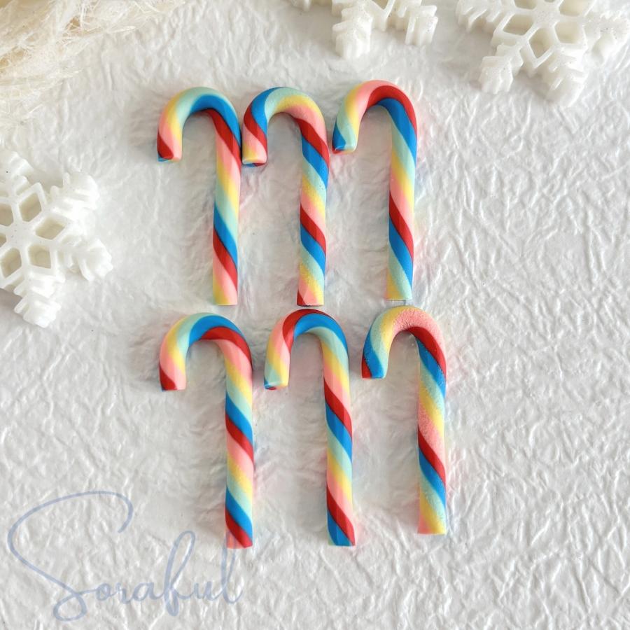 デコパーツ キャンディーケーン クリスマス キャンディケイン 4個 D