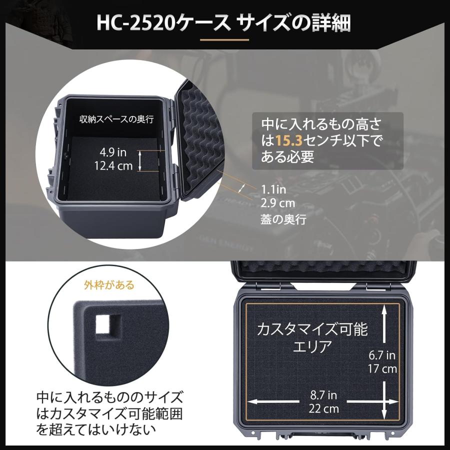 爆買 Lykus HC-2520 防水防塵 プロテクターケース 格子状カット