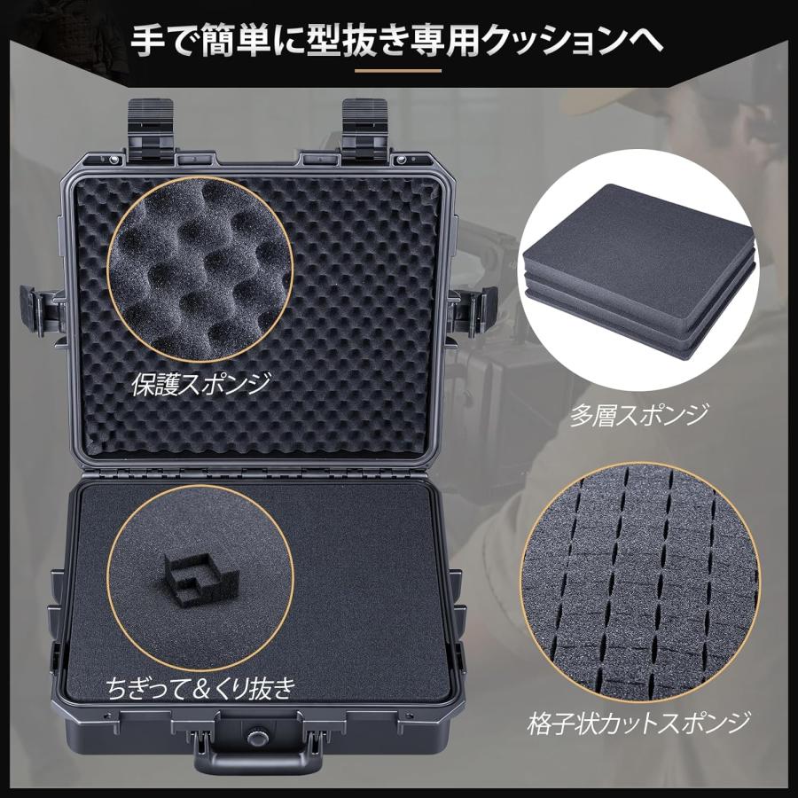 Lykus HC-4110 防水防塵 プロテクターケース 格子状カットスポンジ内蔵