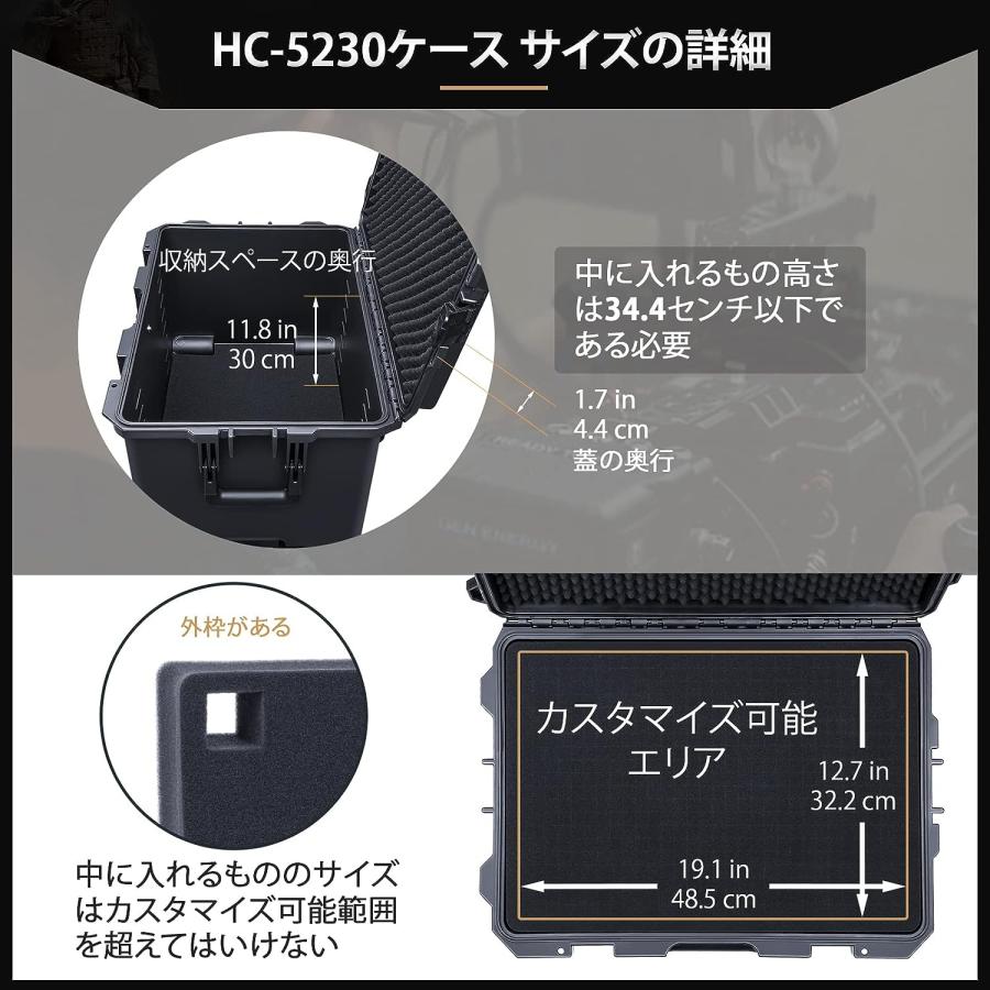 Lykus HC-5230 車輪付き 防水防塵 プロテクターケース Lykus HC-5230 車輪付 防水防塵 プロテクターケース キャスター付 格子
