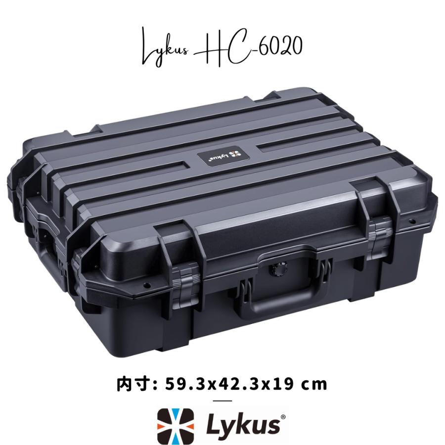 Lykus HC-6020 防水防塵 プロテクターケース 格子状カットスポンジ内蔵