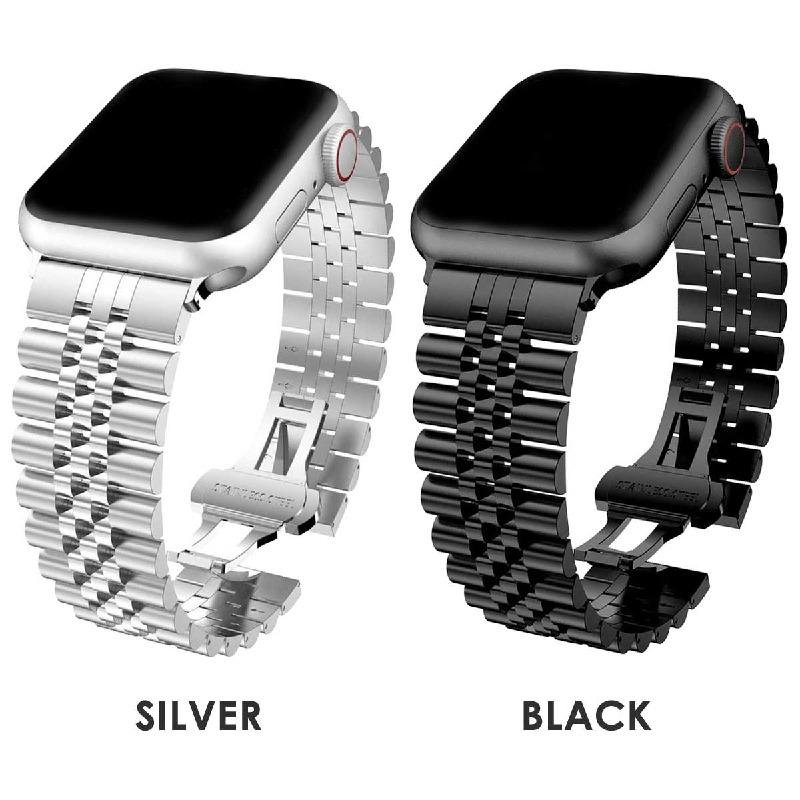 アップルウォッチ ベルト ステンレス5連ベルト 高級感 バンド ジュビリーベルト Apple Watch 38mm 40mm 41mm 42mm 44mm 45mm 49mm iWatch シリーズ 1 2 3 4 5 6｜sorakufebruary｜09