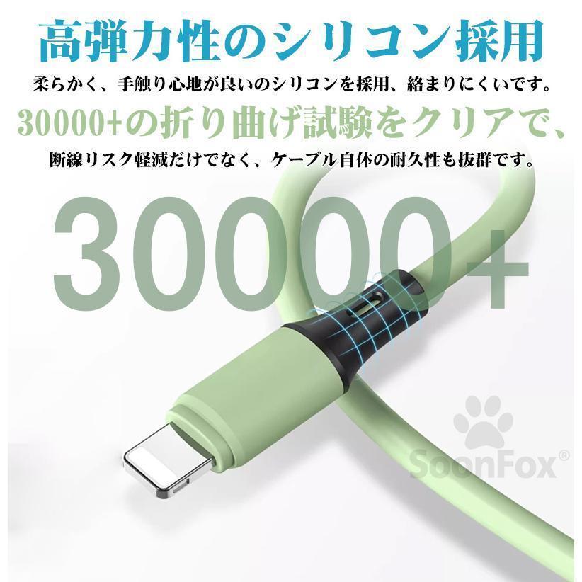 3IN1充電ケーブル TYPE-C充電ケーブル MicroUSB充電ケーブル LIGHTNING充電ケーブル iPhone充電対応 急速充電 断線防止 頑丈かつ柔軟性 高耐久ケーブル 1.2m｜sorakufebruary｜09