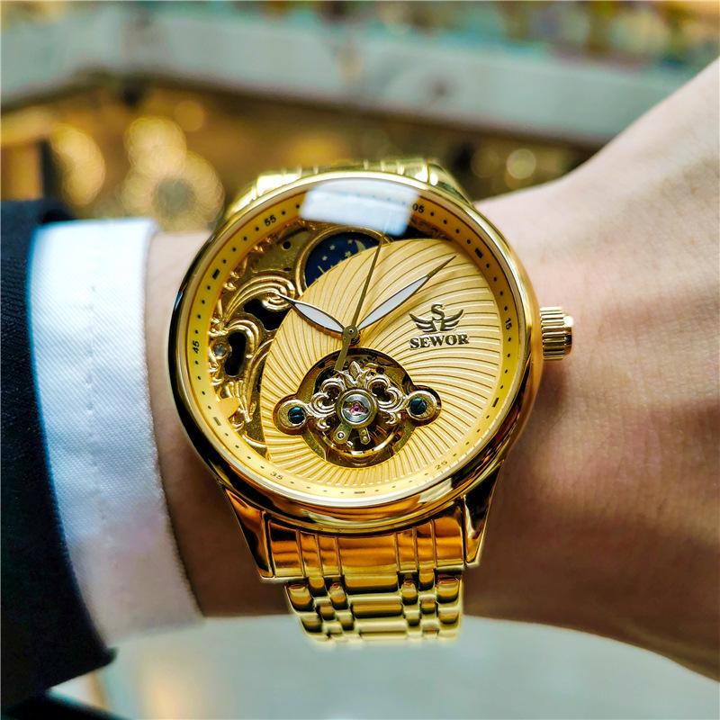 メンズ 腕時計 高級 ファッション 機械式 時計 ゴールド カジュアル スポーツ レトロ ビジネス｜sorakumo｜10