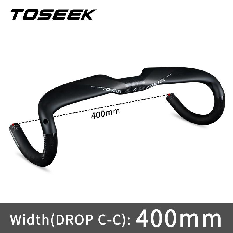 ロードバイク ts16 カーボン ハンドルバー マットブラック 400 420 440mm Toseek