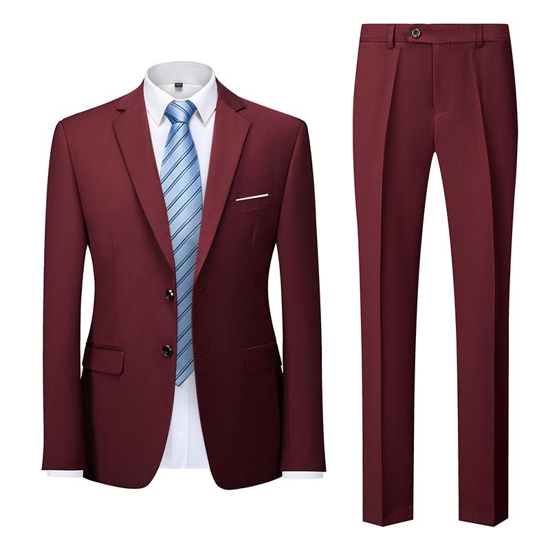 男性 2ピース スーツ ブレザー パンツ ハイエンド ブランド ブティック ファッショナブル シック ウェディング ドレス
