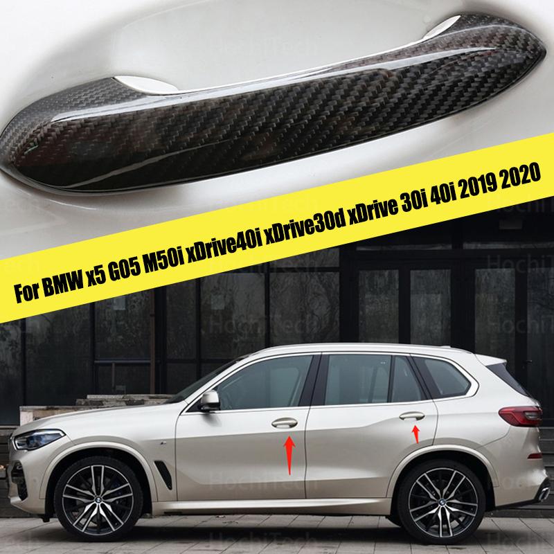 正規品値引き 車 スタイリング リアル カーボン 繊維 外側 ドアハンドル カバー bmw X5 G05 M50i XDrive40i XDrive30d xdrive 30i 40i 2019 2020