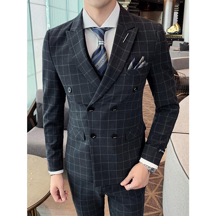 高価値セリー メンズスーツ 4シーズン 韓国 3点セット ドレス ウェディング ドレス ビジネス 絶妙 ビジネス スーツ 3ピーススーツ サイズ M Eur Xxs Michiganestateplanning Com
