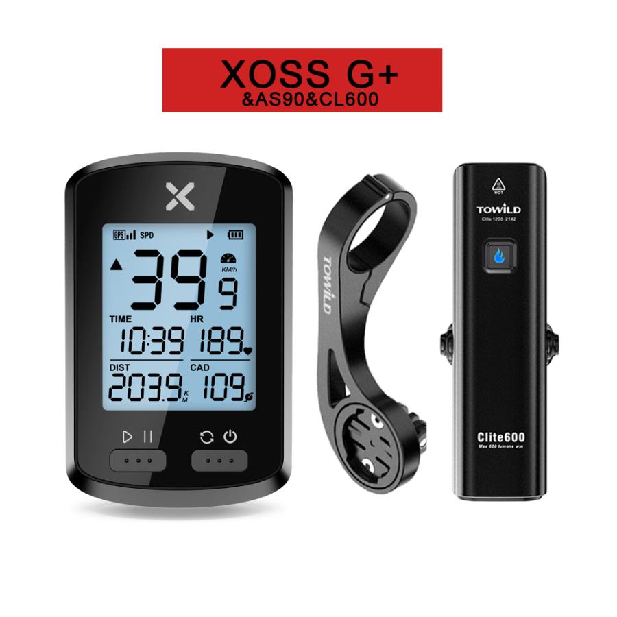 Xoss g+ バイクコンピューター ワイヤレス gps スピードメーター 防雨 ロードバイク mtb 自転車 走行距離 bluetooth ant + towild CL600 ライト｜sorakumo｜10