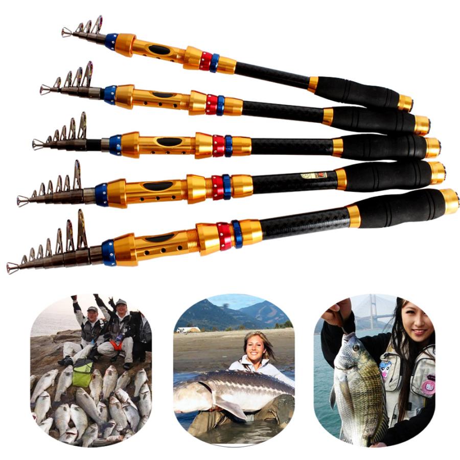 カーボン フィッシングロッド 1.8?3.0m 超耐性 伸縮 アタッチメント ルアーフィッシング 海用 Sougayilang