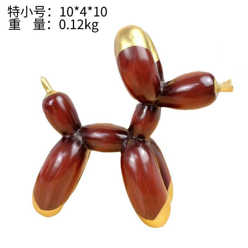 Color Balloon Dog Imitation Solid Wood Imitation Leather Resin Crafts Ornaments Creative Home Soft Decor Ornaments｜sorakumo｜17