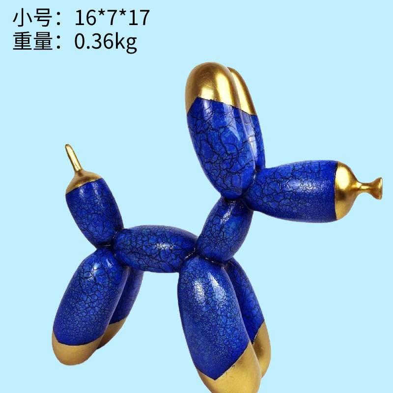 Color Balloon Dog Imitation Solid Wood Imitation Leather Resin Crafts Ornaments Creative Home Soft Decor Ornaments｜sorakumo｜19