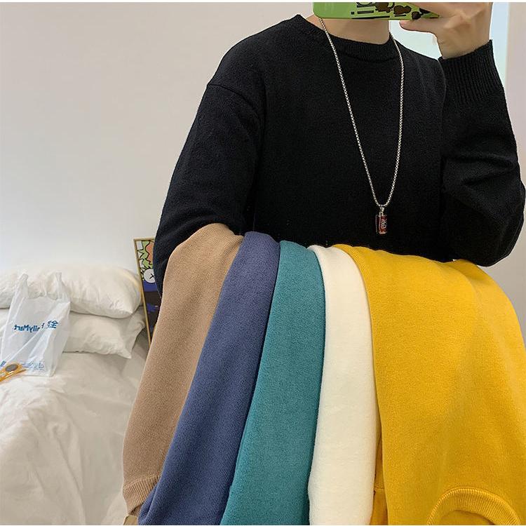 ニットセーター メンズ セーター 長袖 トップス 無地 春 秋 冬 メンズ ニット 丸首 新作 シンプル カジュアル キレイめ 大きいサイズ F1417 そらまめyストア 通販 Yahoo ショッピング