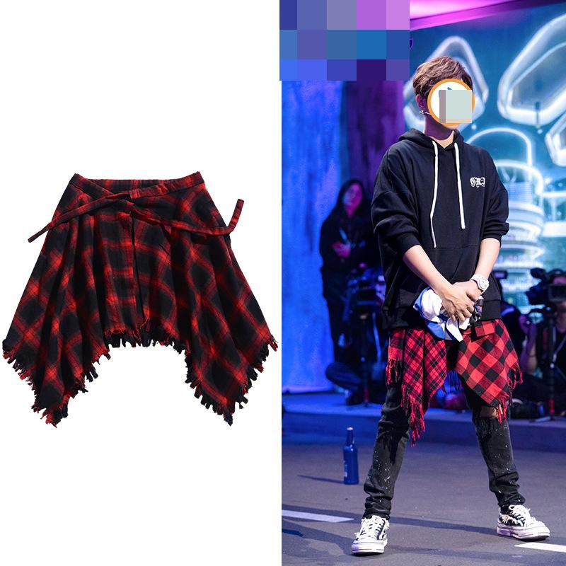 シャツ チェック柄 メンズ レディース シャツ腰巻き風スカート キュロットスカート 裏地なし 薄い 膝丈スカート フレア ハイウエスト おしゃれ カジュアル F1498 Wilkin ウィルキン 通販 Yahoo ショッピング