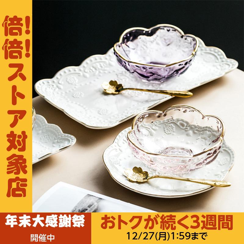 ガラス ボウル アイスクリーム 小鉢 セット 皿セット ガラス皿 小皿 クリア ゴールドライン 花びら うつわ クール モダン 食器 ギフト お祝い F1675 Wilkin ウィルキン 通販 Yahoo ショッピング
