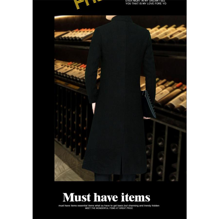 チェスターコート ロング丈 メンズ 男性用 スリム 立ち襟 ファッション 無地 ビジネス カジュアル 細身 カッコイイ アウター おしゃれ F403 そらまめyストア 通販 Yahoo ショッピング