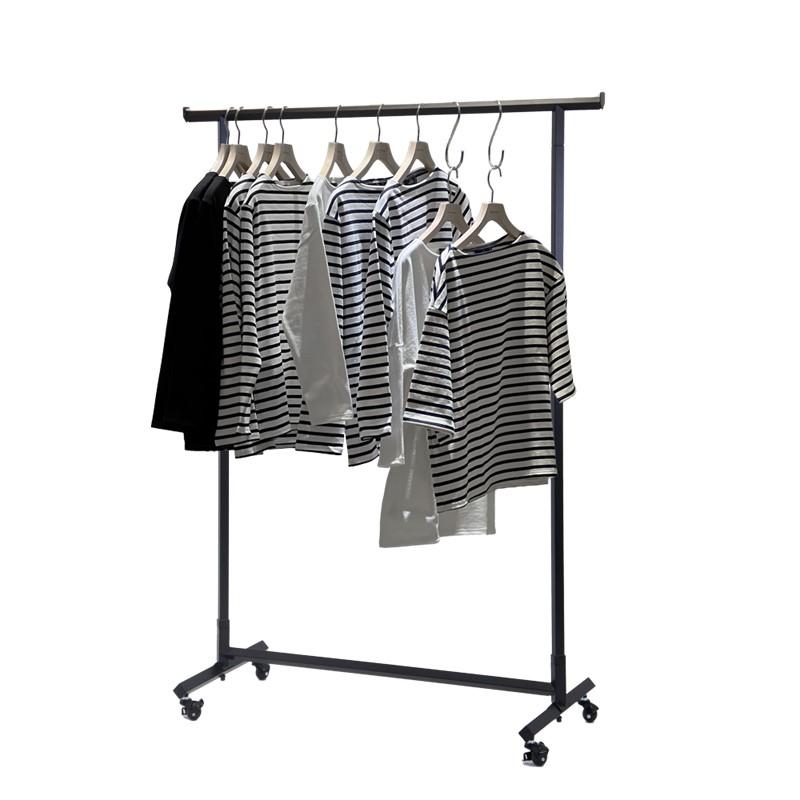 ハンガーラック 頑丈 スリム おしゃれ 黒 幅120cm 耐荷重100kg