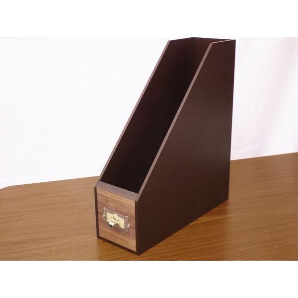 木製ファイルボックス シオンシステム収納 ブラウン｜soranew