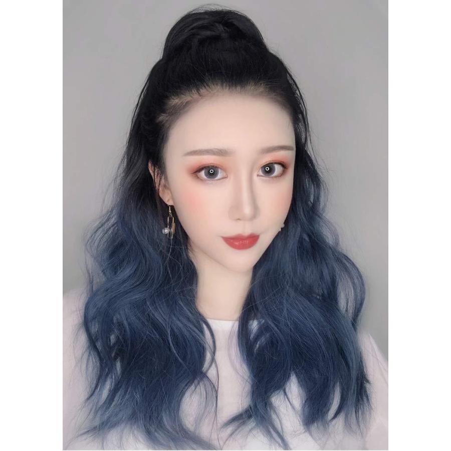 レディレイジー Lady Lazy グラデーション ブルー ポニーテール ウィッグ カラー 青 エクステンション ポイントウィッグ 巻き髪 エクステ ロング カール 簡単 B07x6ndzp4 そらの商店 通販 Yahoo ショッピング