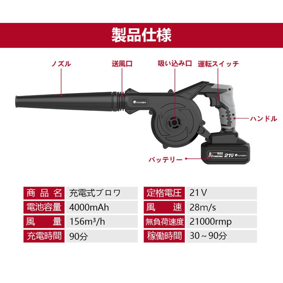 一年保証】ブロワー 充電式ブロワー コードレス バッテリー付き 一年保証】ブロワー 充電式ブロワー コードレス バッテリー付き