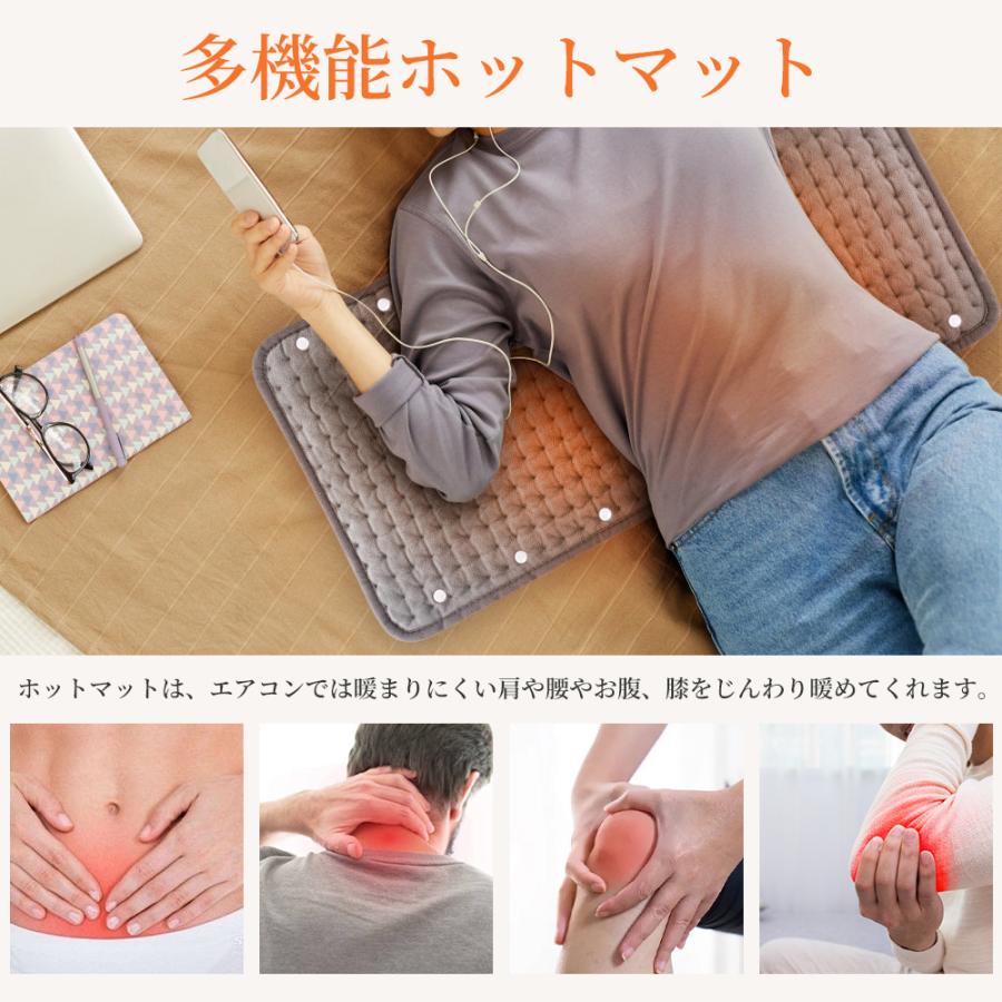 ホットマット 電気カーペット ホットカーペット 84×43cm 電気