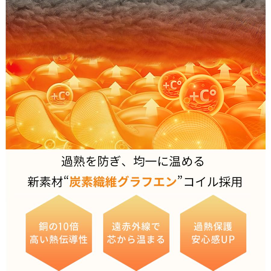 電気毛布 掛け敷き兼用 190x130cm大判 両面フランネル 速暖 ひざ掛け