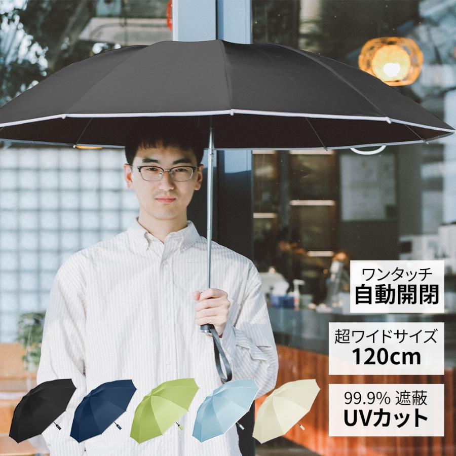 折りたたみ傘 メンズ 自動開閉 晴雨兼用 逆折り式 ワンタッチ 反射