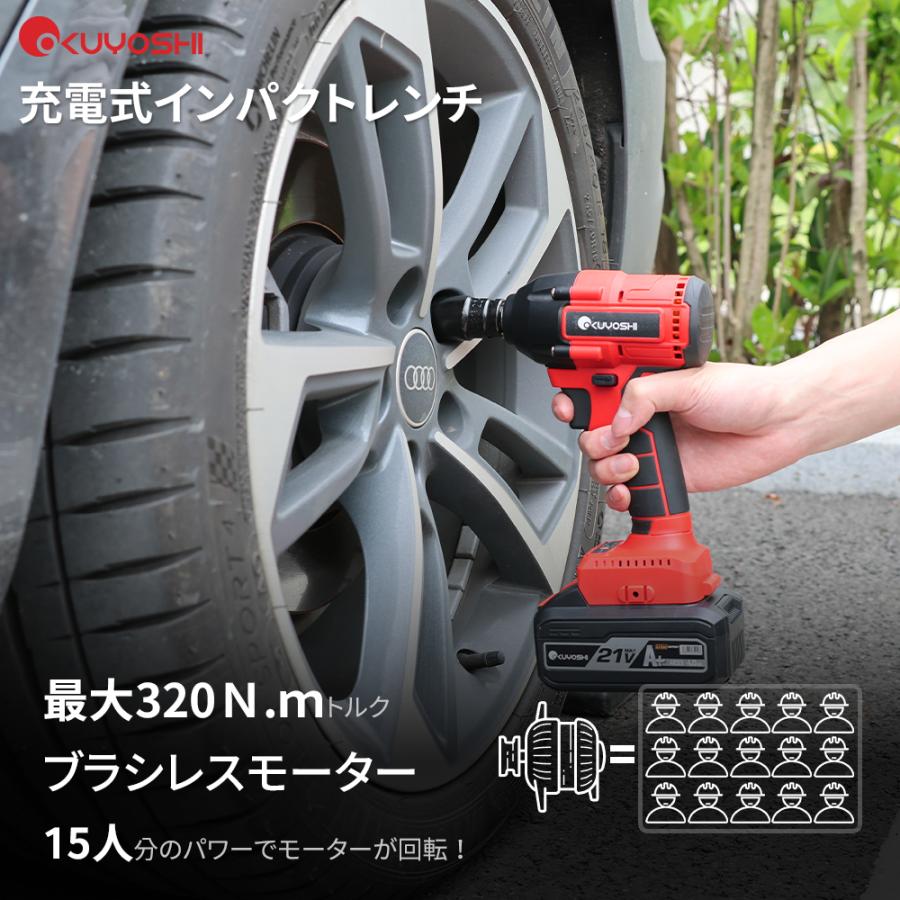 電動インパクトレンチ インパクトレンチ充電式 小型 21V大容量