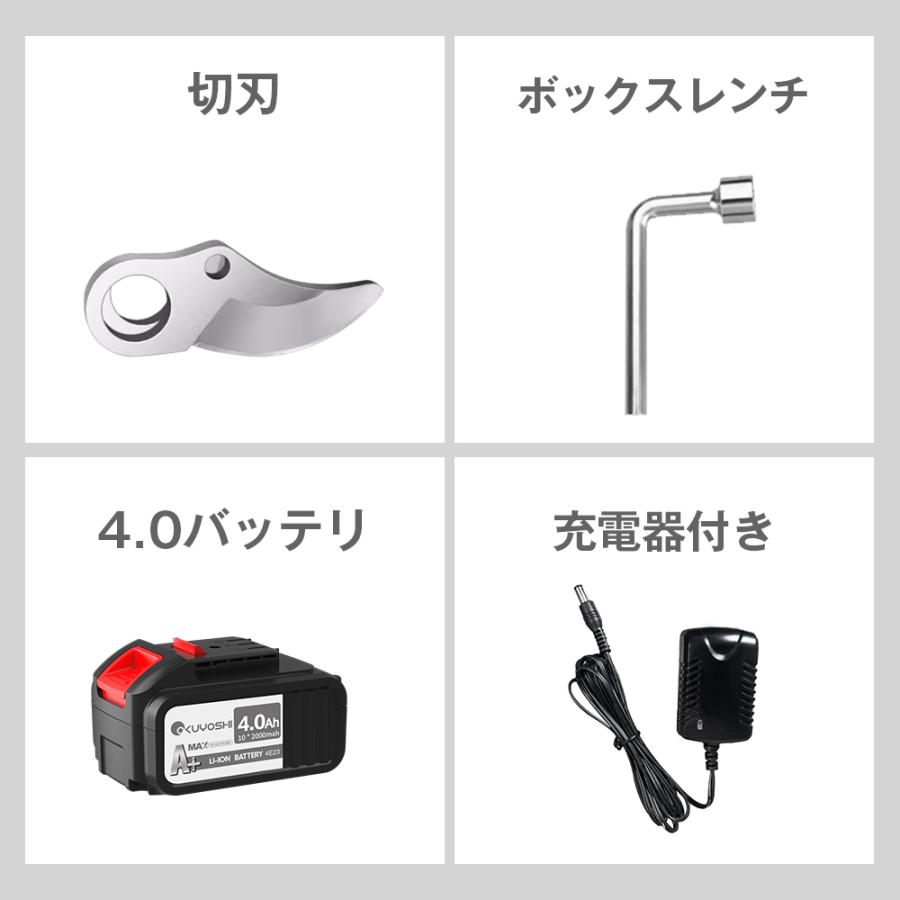 剪定ハサミ 大容量10段バッテリー 剪定ばさみ 充電式 電動高枝切り