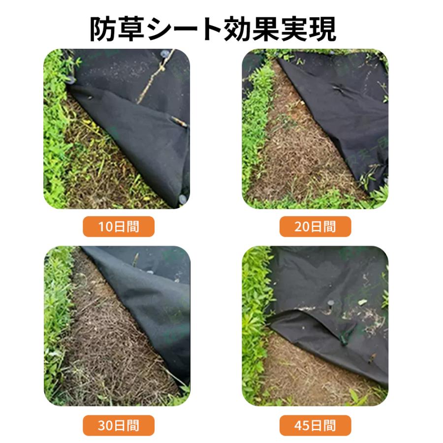 防草シート 1m×10m 3枚セット 130gUピン75個付き 不織布 除草シート