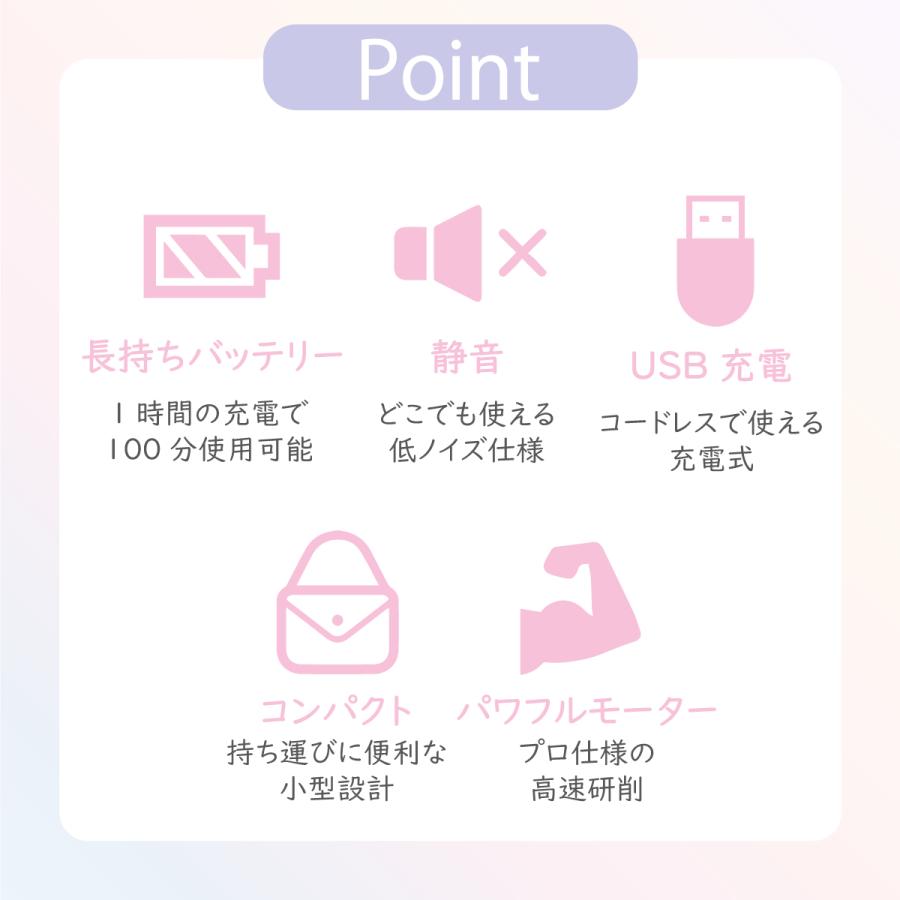 ネイルマシン コードレス ネイリスト監修 ポリッシャー 爪きり ネイル