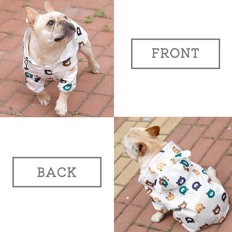 犬 レインコート 服 ペット 小型犬 着せやすい 足付き フルカバー 雨用