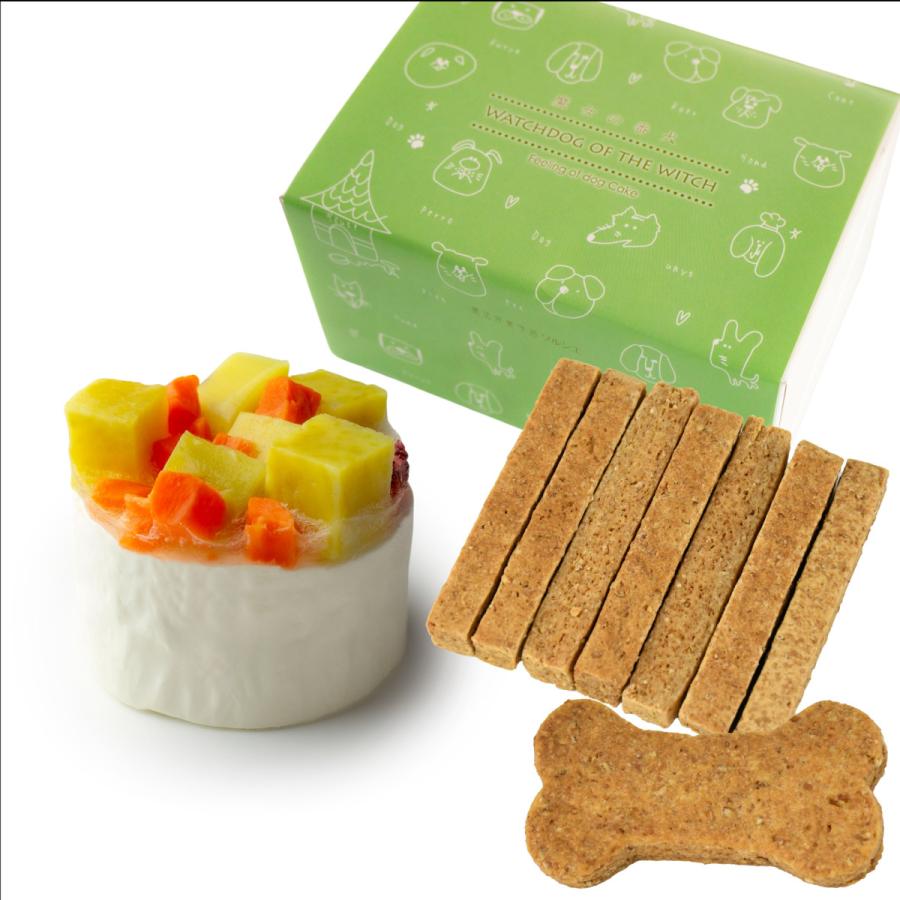 犬 クリーム ケーキ 2号 ボーンクッキー4枚入 「選べる飾り