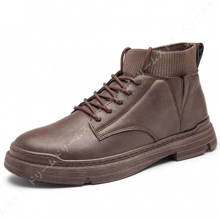 ハイカット スニーカー メンズ スニーカーブーツ ソックススニーカー ショートブーツ ソックスブーツ ウオーキングシューズ 軽量 通気 厚底 ワーク ブーツ Huawuyu 0222 Sbx856 Skyストア 通販 Yahoo ショッピング