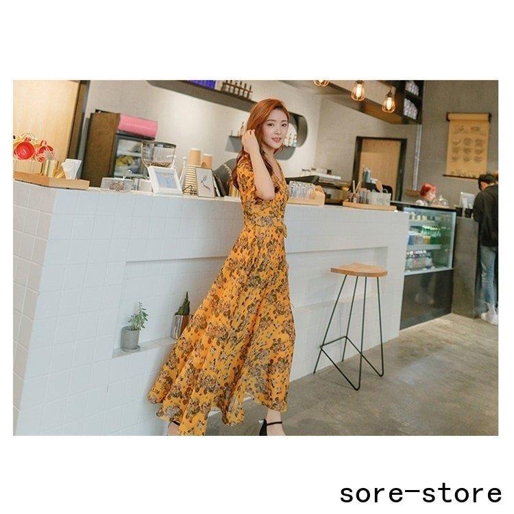 ワンピース レディース 40代 春夏 マキシ丈ワンピース きれいめ 大きいサイズ 花柄 五分袖 マキシ丈ワンピース ロング 結婚式 ドレス オシャレ 上品 2色 楽天ランキング1位